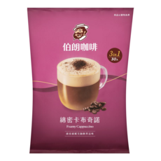 金車 MR.BROWN 伯朗咖啡 綿密卡布奇諾三合一, 17g, 30個裝, 1組