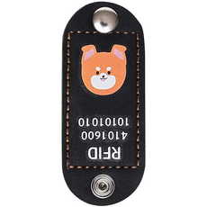 뽀시래기 강아지 동물등록 RFID 외장인식칩 가죽형 인식표, 20, 1개