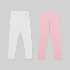롤리트리 아동용 9부 면스판 베이직 레깅스 2p
