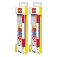 LEGO 文具 積木原子筆 附人偶, 紅色, 2支