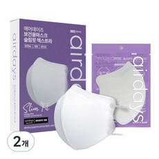 에어데이즈 슬림핏 보건용 마스크 엑스트라 대형 KF94, 50개입, 2개, 화이트