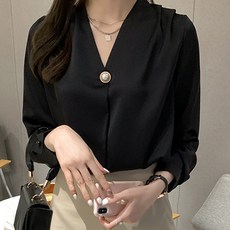 LUNA GIRL 泡泡紗珍珠鈕扣襯衫