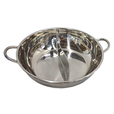 超輕便鴛鴦鍋 優質不鏽鋼材質 重量513克, 1個