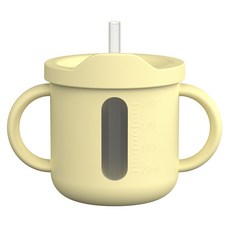 JOONIE 矽膠多功能防漏杯, 黃色, 1個, 220ml