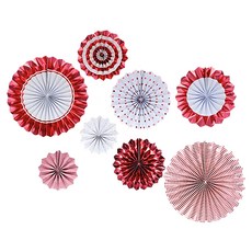 紙扇花8件組, 燙玫瑰金