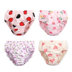 Maykids 女童款印花棉質三角內褲 4件組