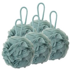 可掛式緻密柔軟起泡淋浴球, 卡其色, 1個, 5個裝