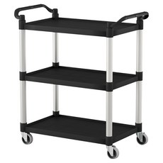 하비티 다용도 서빙 카트, 블랙, 3단