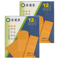 原薘家 伸縮OK繃綜合包, 12片, 2盒