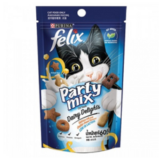 FELIX 貓倍樂 Party Mix 貓脆餅 奶香派對 60g x 8包 貓零食, 1組