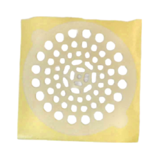 KM生活 不織布一次性排水口防堵塞過濾貼紙地漏, 1包, 黃色