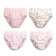 Maykids 女童款簡約印花三角內褲 4件組