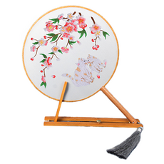 타이탄 자수 DIY 키트 + 부채거치대 세트, 아침꽃, 1세트