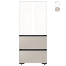 [색상선택형] 삼성전자 BESPOKE 키친핏 420L 스탠드형 김치플러스 4도어 방문설치, RQ42C94L3AP