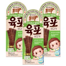 아이배냇 꼬마 육포, 쇠고기, 30g, 3개