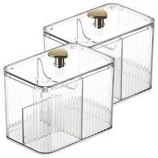 GOODIE FOODIE 心形棉花棒化妝品收納盒, 單一顏色, 2個