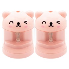 misoro 10000 動物電動削鉛筆機 2359, 粉紅色, 2個