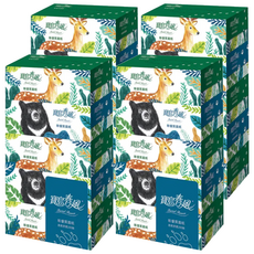 寶島春風 盒裝面紙 Set 5, 台灣黑熊與梅花鹿設計, 親膚舒適, ISO 9001/14001驗證, 1盒, 20盒