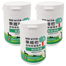 GO VITA 樂維他 關節健康 綠唇貽貝+N-乙醯葡萄糖胺 55顆 犬貓適用, 維護骨骼/關節, 3罐