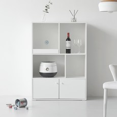 도모디자인 오르딘 주방 렌지수납장 800 방문설치, 화이트, 3단