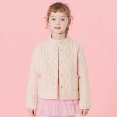 아이러브제이 여아용 구름 누빔 숏점퍼