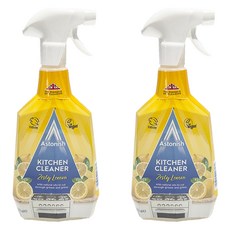 Astonish 速效廚房去汙清潔劑 清新檸檬香 天然精油配方 有效去除油脂和污垢, 750ml, 2瓶