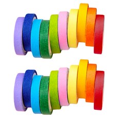 레더스 무지개 마스킹 테이프 10종 세트 7mm x 3.5m, 혼합색상, 2세트