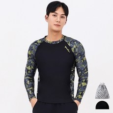 아쿠아티카 남성용 래쉬가드 상의 AQAMAV + 스판수모 + 비닐백