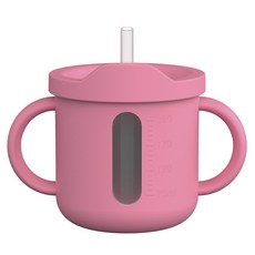 JOONIE 矽膠多功能防漏杯, 粉色, 1個, 220ml