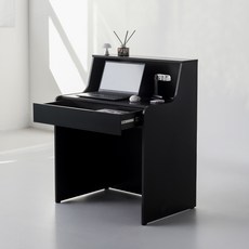 도모 클레아 카운터 안내데스크 서랍형 800 방문설치, 블랙