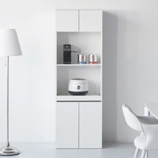 도모 오르딘 주방 키큰 렌지수납장 600 방문설치, 화이트, 4단