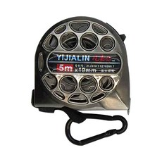 Yijialin 不鏽鋼防水捲尺, 5m x 19mm, 不鏽鋼+ABS材質, 防鏽防水, 1個