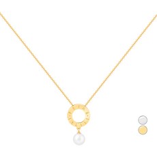 프리마클라쎄 여성용 데일리 심플 볼 체인 진주 목걸이 MHJ17090016