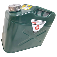 YAZAWA 矢澤軍規級儲油桶 - 10公升汽油桶 CGT-10 型號 電著亜鉛鋼板材質, 綠色, 1桶