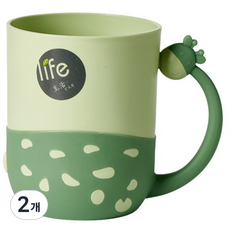 Second Best 長頸鹿手柄漱口杯 500ml, 綠色, 2個