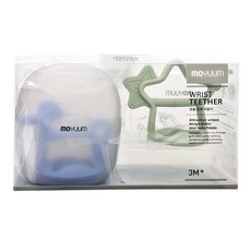 MOYUUM 造型手腕固齒器2入組 綠色星星+藍色小馬 附收納盒 寶寶固齒器, 綠色 + 藍色, 1組
