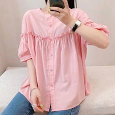 포플러앤씨 가번트 주름 블라우스