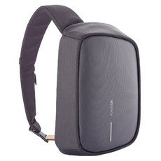 XDDESIGN 桃品國際公司貨 Bobby Sling 防盜單肩運動休閒包, 防潑水表面材質, 專利USB外接充電, 強韌防割穿夾層設計, 36 x 23 x 9cm, 烏特勒支黑