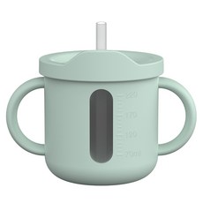 JOONIE 矽膠多功能防漏杯, 綠色, 1個, 220ml