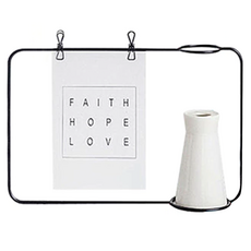 北歐風照片花瓶留言板 金屬架搭配陶瓷花瓶 附小夾子x2 小卡片x1, 1個