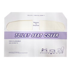 WIDE VIEW 水溶性馬桶坐墊紙 200張, 不堵塞馬桶, 適用市面99%馬桶, 一次性使用, 23.9 x 12.3 x 4cm, TCB-01, 1盒