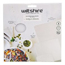 wiltshire 矽膠保鮮膜 3入組, 可重複使用, 三種尺寸, 食品安全, 1組, 20cm
