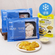 PRIMIE어 수제 대구전 300g x 2팩 + 미니언즈 생선 파우더 70g 세트 (냉동), 1세트
