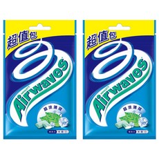 Airwaves 超涼薄荷無糖口香糖 44粒超值包 62g x 2包 - 清新口氣，無糖健康