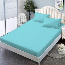 毛巾布素色床墊套 + 枕頭套2件組