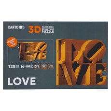 Carton3 3D立體拼圖 LOVE 適合14-99歲 DIY組裝 60分鐘, 128片, 1組