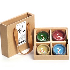Lamour 錦鯉茶杯 4件組, 隨機出貨, 1套