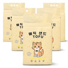 메디펫 매직 응고형 고양이 두부모래 가는입자, 10L, 5개, 무향