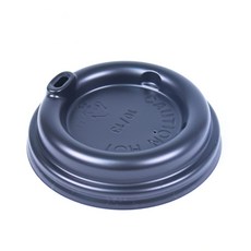 타공 검정 테이크아웃 컵뚜껑 85mm, 머그리드형, 100개입, 1개