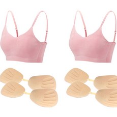 Soleil 女童無鋼圈可調式內衣+替換胸墊組 2入